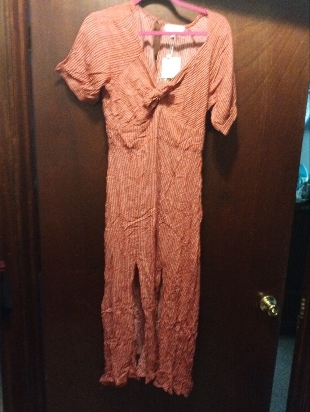 Hayden LA Empire Waist Kick Split Hem Maxi Dress Size Large NWT